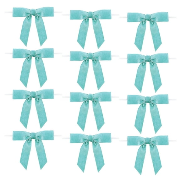 Christmas Magic Wand Ornaments, Velvet Ribbon Bow Tree Decor, Satin Ribbon Gift Wrapping Accessory, Festive Hanging Ornament Set for Christmas Tree Garland Wreath Party Home Holiday Decoration