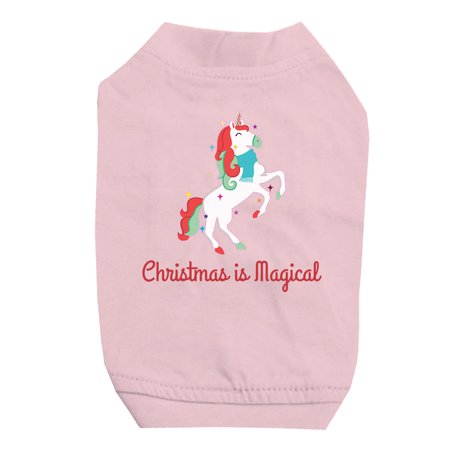 Christmas Magical Unicorn Cute PINK Pets Shirt X-mas Present