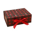 thumbnail image 1 of Christmas Magnetic Gift Box with Bow, Red Paper Box for Gift Presentation, Satin Ribbon Accent, 1 Count, 1 of 5