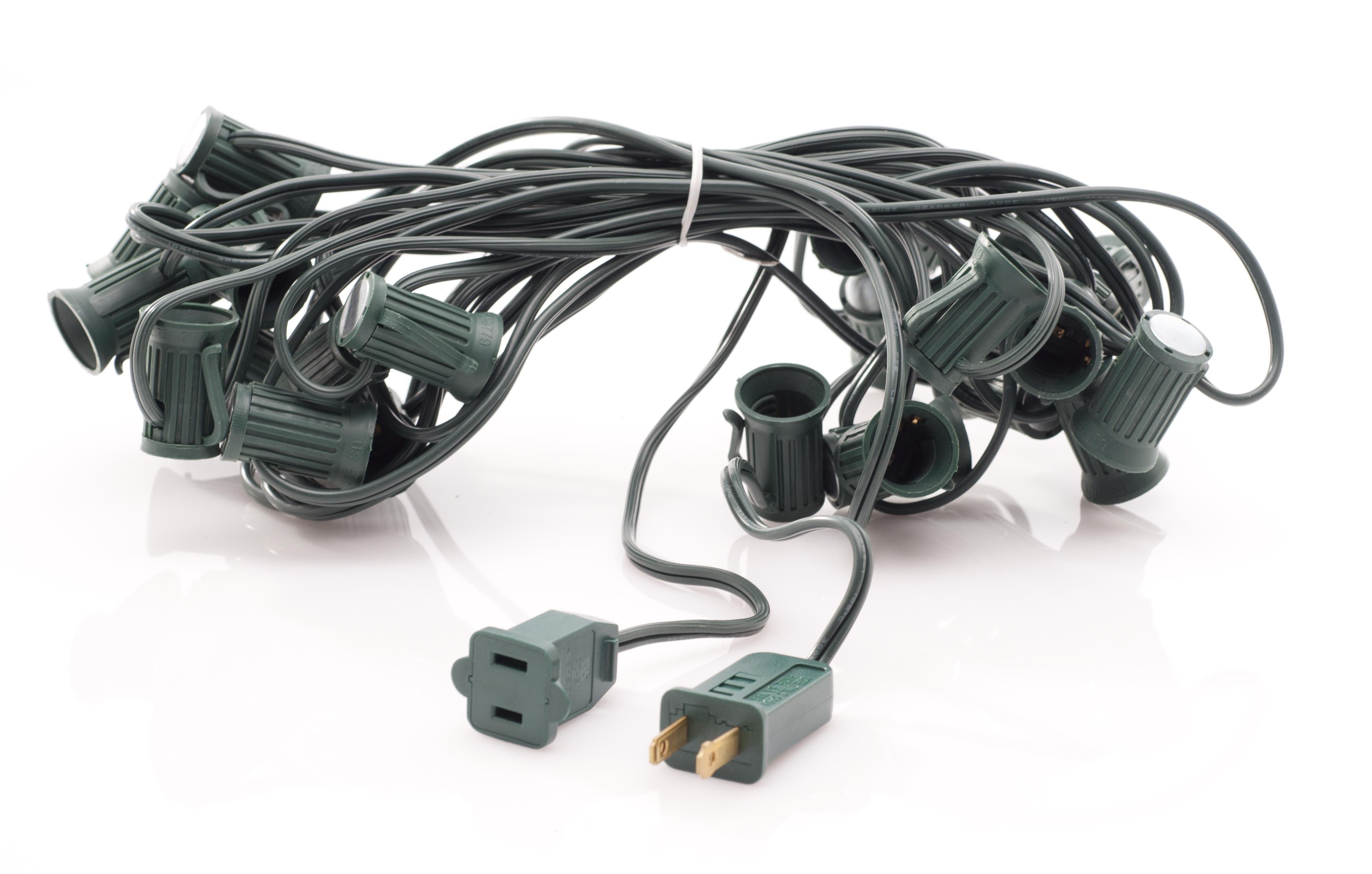 Christmas Magnetic Light Strand - 25 ft length, 12in spacing, C9 socket ...