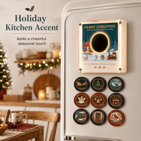 Christmas Magnetic Music Player with 9 NFC Mini Records, 256MB Custom ...