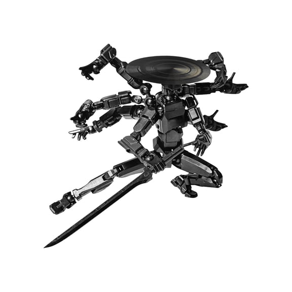 Christmas Magnetic Titan 3D Printed Action Figure Robot Desktop Decor Posable Mobile Doll with Interchangeable Hands for Collectors Creative Display Home office, Black