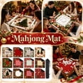 thumbnail image 1 of Christmas Mahjong Mat 31.5"x31.5", American Mahjong Mat, Mahjong Mats for Table, Poinsettia Bauble Smooth Tile‑Sliding Pad, Mahjong Accessory for Long‑Night Festive Gameplay, 1 of 7