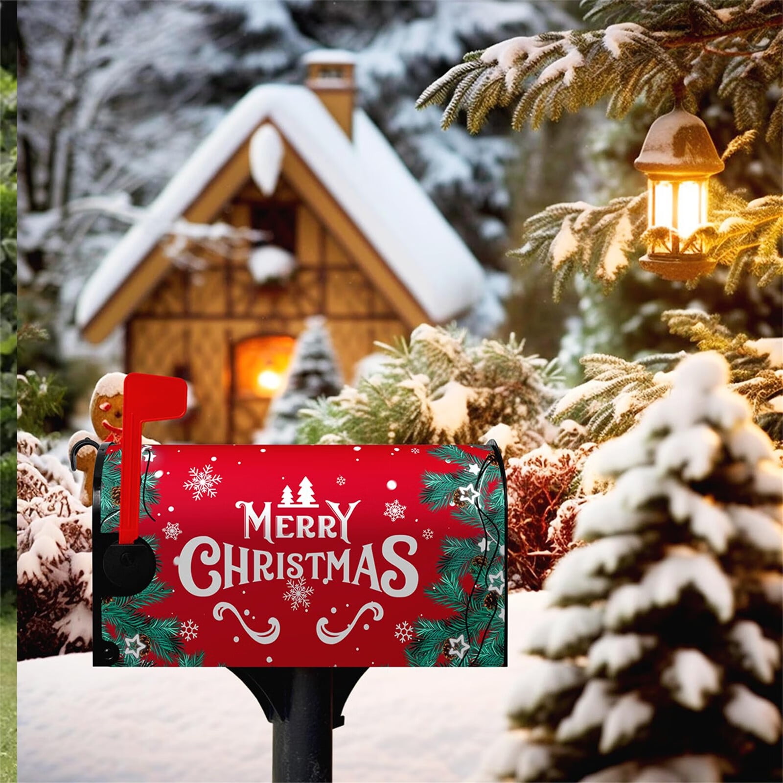 Christmas Mailbox Cover Christmas Letter Pattern Holiday Decoration