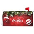 thumbnail image 1 of Christmas Mailbox Covers Ball Fir Branch Red Magnetic Letter Post Box Cover Standard Size 25.5 x 21 Inch Garden Yard Home New Year Holiday Decorative, 1 of 6