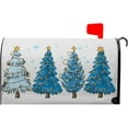thumbnail image 1 of Christmas Mailbox Covers Magnetic Standard Size 21x18 inch Blue Xmas Tree Mailbox Cover Merry Christmas Mail Box Wrap for Garden Outdoor Yard Decor, 1 of 6