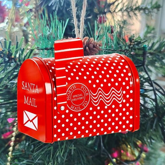 Christmas Mailbox Iron Box Children Iron Gift Box Envelope Box Christmas Home Garden Outdoor Decorations