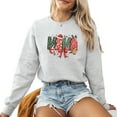 thumbnail image 1 of Christmas Mama Sweatshirt Cute Women Casual Mom Holiday Gifts Long Sleeve Graphic Shirts Xmas Pullover Tops, 1 of 4