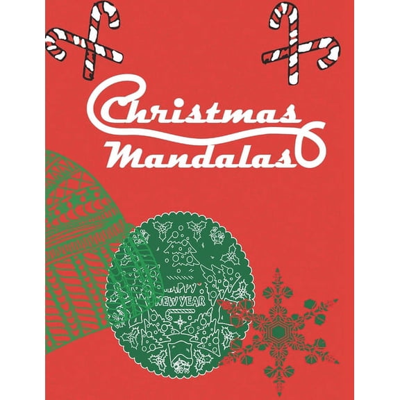 Christmas Mandala: Fun Adult Holiday Pattern Coloring Book (Paperback)
