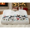 thumbnail image 1 of Christmas Manta Ray Embroidered Sweatshirt, Cute Sea Animal Xmas Sweater, Funny Ocean Holiday Shirt, Stingray Lover Gift, 1 of 4