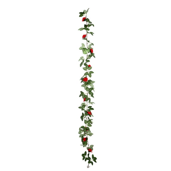 Christmas Mantel Garland Silk Flower Rose Spring Color Leaf Decoration With Light Flower Living Room Door Hanging Lintel Three Color