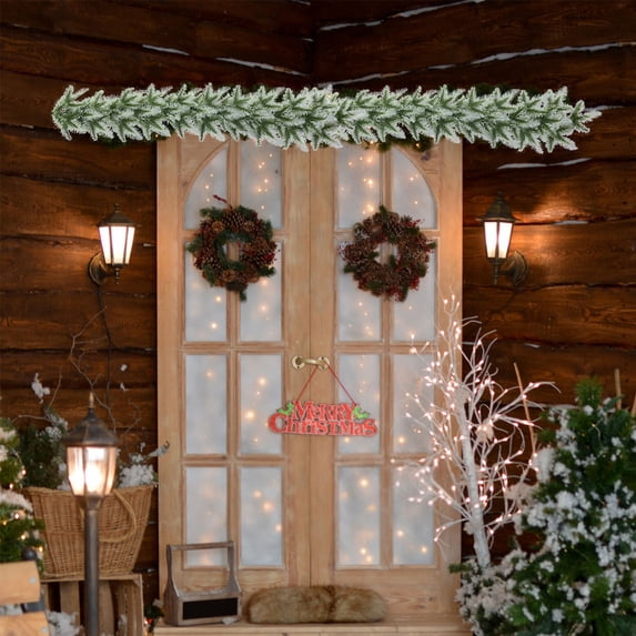 Christmas Mantle Garland, Artificial Five forked Tail Decoration 47.43Inch Realistic Garland for Holiday Christmas and Winter Season Christmas Decorations