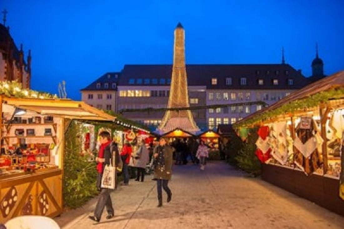 Christmas Market at Twilight Germany Canvas Art - Lisa S Engelbrecht DanitaDelimont (22 x 15)