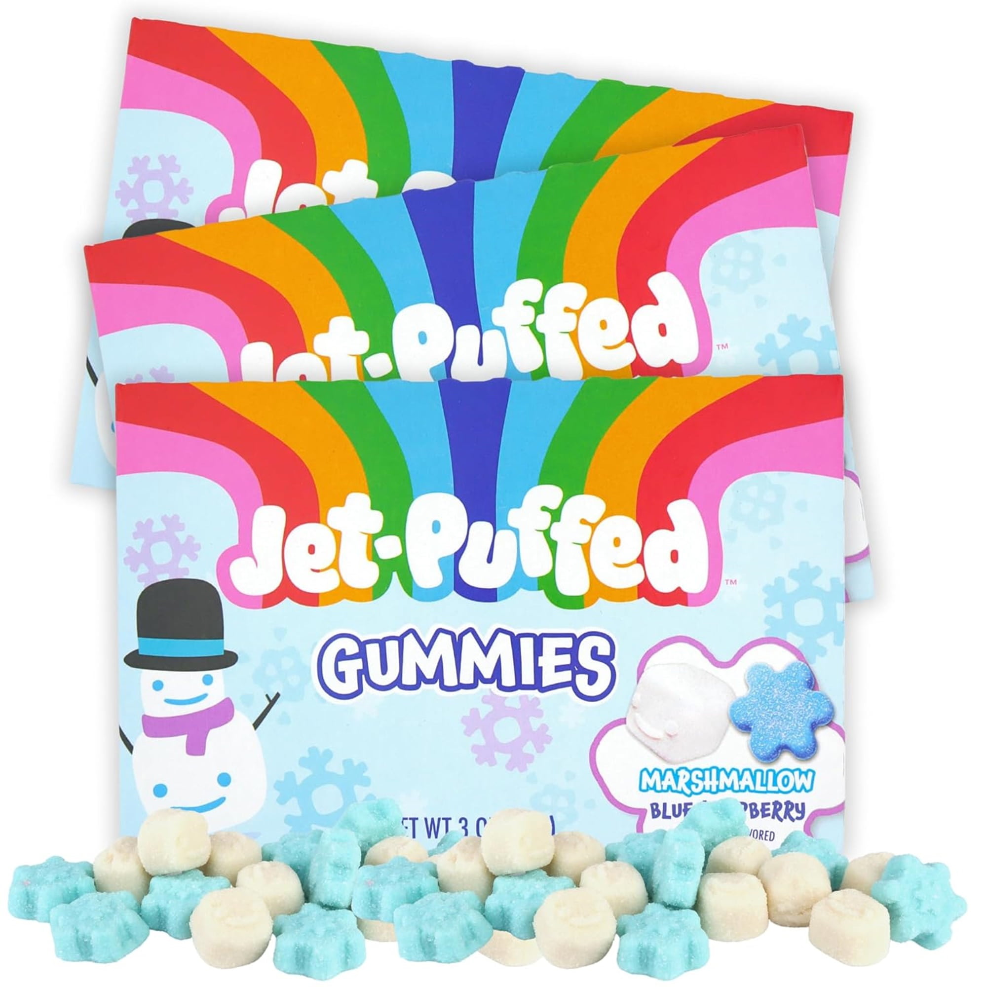 Christmas Marshmallow Holiday Gummies, Pack of 3, 3 Ounces per Box
