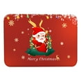 thumbnail image 1 of Christmas Mat Santa Claus Carpet Red Gift Living Room Bedroom Door Mat Snowman Foot Mat, 1 of 5