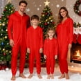 thumbnail image 1 of Christmas Matching Family Outfits Long Sleeve Zip up Holiday Nightwear Christmas Parent Child Set, 1 of 6