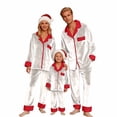 thumbnail image 1 of Christmas Matching Family Outfits Plush Fleece Pjs Long Sleeve Button down Festival Party Sleepwear Top and Pajamas Pants Christmas Clothes for Family, 1 of 6