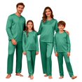 thumbnail image 1 of Christmas Matching Family Outfits Silk Pjs Long Sleeve Pullover Festival Party Sleepwear Top and Pajamas Pants Christmas Pajama Set Family, 1 of 9
