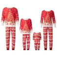 thumbnail image 1 of Christmas Matching Pajamas for Family, Gorgeous Tree Print Long Sleeve Tops + Elk Pants Set, 1 of 7