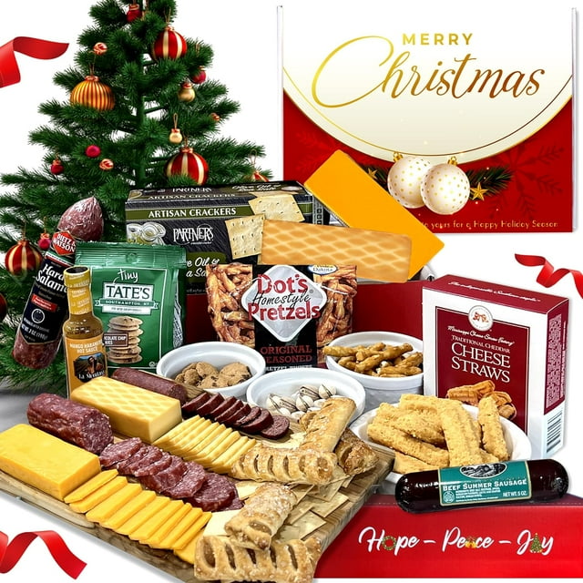 Christmas Meat and Cheese Gift Basket Holiday Food Gift Christmas