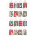 thumbnail image 1 of Christmas Medium Printed White Kraft Gift Bags, 16 Pack, 1 of 11