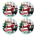 thumbnail image 1 of Christmas Melamine Dinner Plates, Set of 4, Santa Scene  St Nicholas Square, 1 of 8
