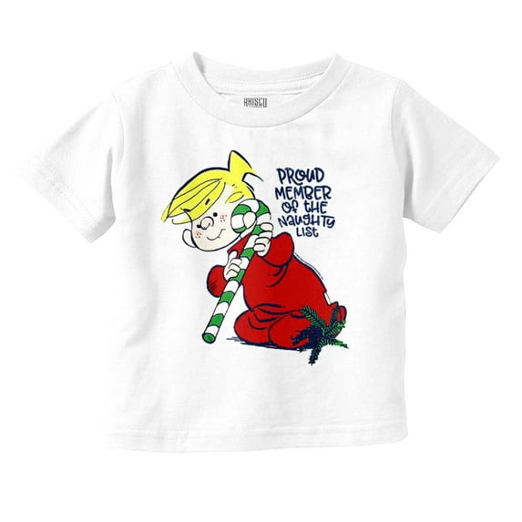 Christmas Member of Naughty List Toddler Boy Girl T Shirt Infant Toddler Brisco Brands 6M