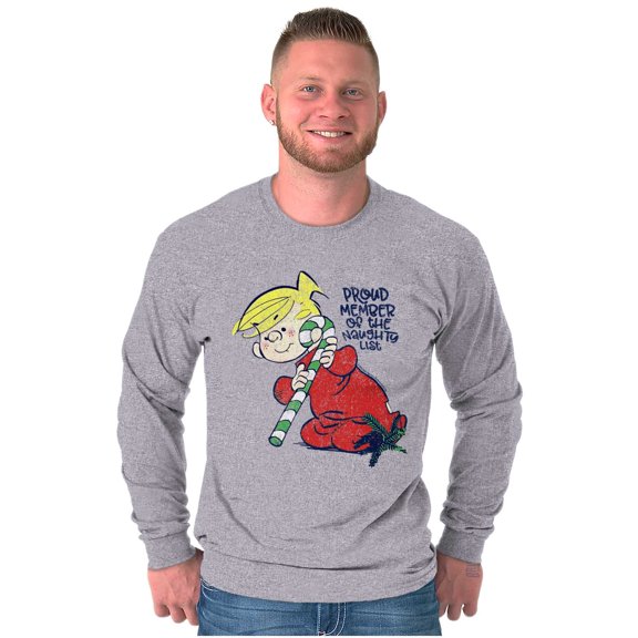 Christmas Member of Naughty List Unisex Plus Size Long Sleeve Tee Shirt Brisco Brands 3X