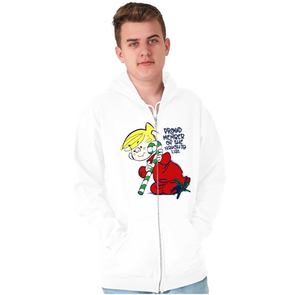 Christmas Member of Naughty List Unisex Plus Size Zip Hoodie Brisco Brands 2X