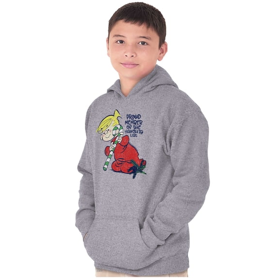 Christmas Member of Naughty List Youth Hoodie Boy Girl Teen Brisco Brands XS
