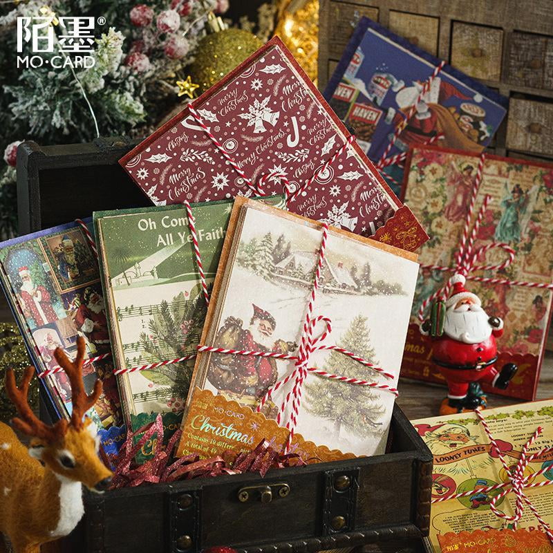 Christmas Memoirs Paper - Vintage Christmas Theme Non-Adhesive Journal Collage Base Paper for Scrapbooking and DIY Decoration
