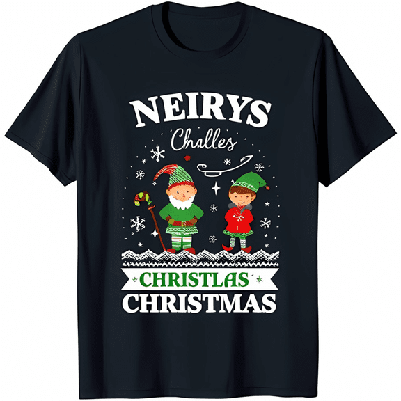 Christmas Men Adult Shirt – Classic Merry Christmas Graphic Tee for Holiday Season