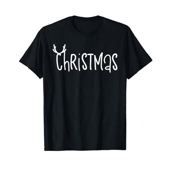 Christmas Men Adult Shirt – Simple Minimalist Christmas Graphic Shirt for Men, Clean Holiday Design Winter Casual Tee