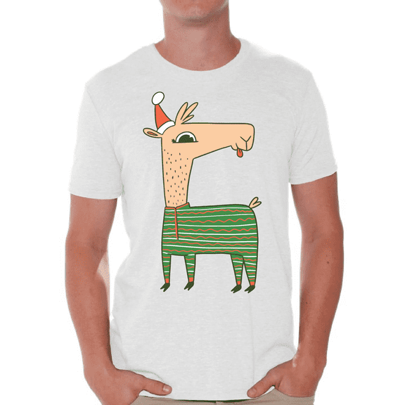 Christmas Men Adult Shirt – Simple Minimalist Christmas Graphic Shirt for Men, Clean Holiday Design Winter Casual Tee