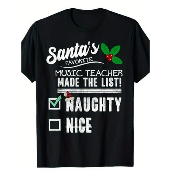 Christmas Men's Printed Graphic Tee T Shirt Top Short Sleeve Round Neck Comfortable Black S-5XL