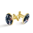 thumbnail image 1 of Christmas Men's Stainless Steel Cufflink Set for Formal Attire, 1 of 1