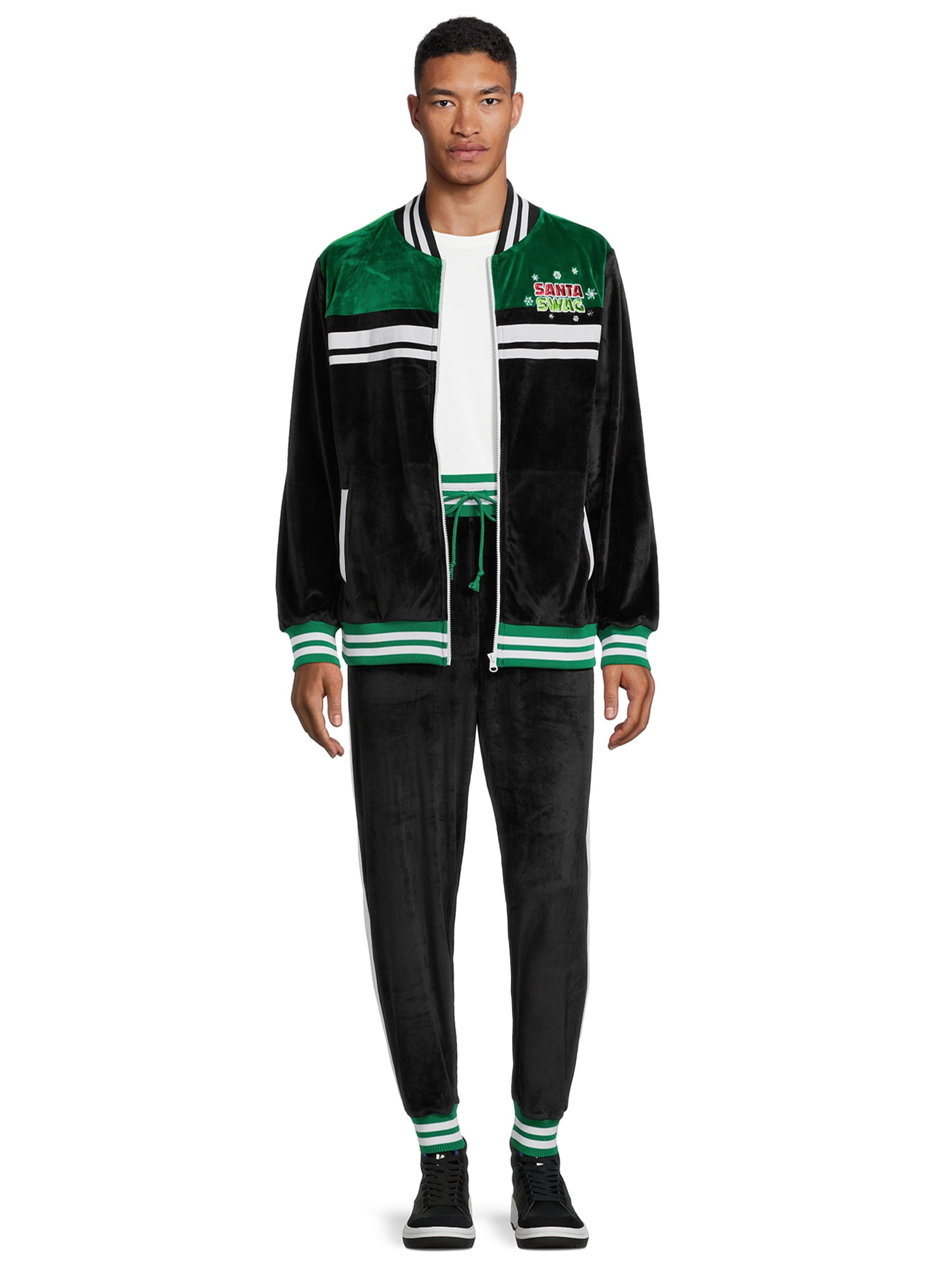Christmas Men's and Big Men's Velour Christmas Tracksuit Set from Jolly