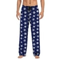 thumbnail image 1 of Christmas Mens Pajama Pants with Drawstring Pockets Lounge Pants Pajama Bottoms Men Sleep PJ Pants for Men（Blue,L), 1 of 5
