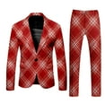 thumbnail image 1 of Christmas Mens Suit 2 Piece Funny Snowflake Print One Button Lapel Jacket Blazer And Pant Set Slim Fit Winter Party Holiday Christmas Suit, 1 of 5