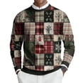 thumbnail image 1 of Christmas Mens Sweater Stretch Crewneck Xmas Pattern Sweaters Christmas Pullover Sweater for Men, 1 of 6
