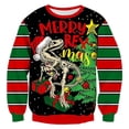 thumbnail image 1 of Christmas Mens Sweatshirts Festive Long Sleeve Soft Crewneck Pullover Sweatshirt Funny Graphic Xmas Gift Winter Casual Mens Sweater Black XXL, 1 of 4
