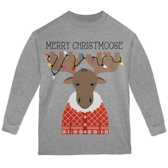 Christmas Merry ChristMoose Moose Youth Long Sleeve T Shirt