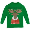 thumbnail image 1 of Christmas Merry ChristMoose Moose Youth Long Sleeve T Shirt, 1 of 1