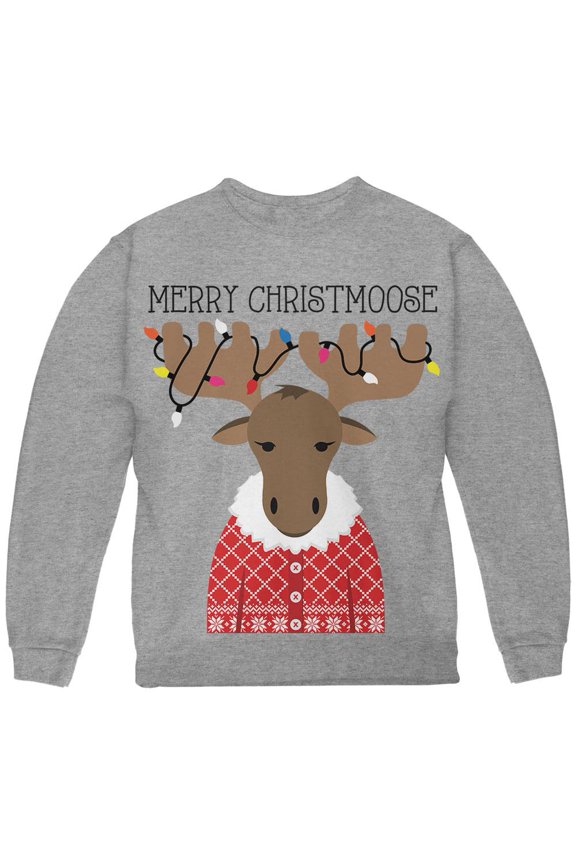 Christmas Merry ChristMoose Moose Youth Sweatshirt