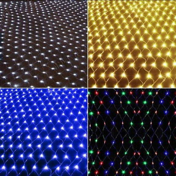 Christmas Mesh Net Lights Plug in 8 Modes 5x5Ft 96 LED Connectable Bush Tree Wrap Decor Fairy Outdoor String Lights for Holiday Party Patio Wedding Garden Decorations(Warm White)