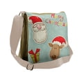 thumbnail image 1 of Christmas Messenger Bag, Funny Gift Santa and Deer, Unisex Cross-body, by Ambesonne, 1 of 2