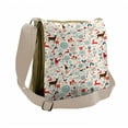 thumbnail image 1 of Christmas Messenger Bag, Vintage Xmas, Unisex Cross-body, by Ambesonne, 1 of 2