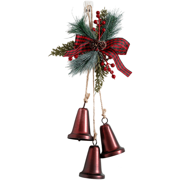 Christmas Metal Bell Ornaments Iron Craft Painted Tree Hanging Decorations With