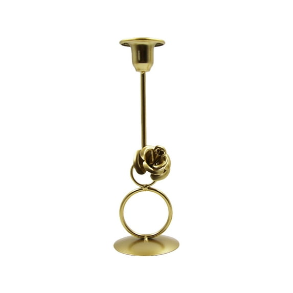 Christmas Metal Candlestick – Iron Candle Holder for Holiday Table Centerpiece – Modern Minimalist Candle Stand for Romantic Dinner or Home Décor