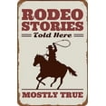 thumbnail image 1 of Christmas Metal Rodeo Stories Rodeo Cowboy Cowboy Lovers Old Western Cowboy Life Decor Barn Country House Cowboys Farm Land Quality Aluminum 12x8 Inch Wall Decor Tin Sign Metal Signs Wall Decor, 1 of 5